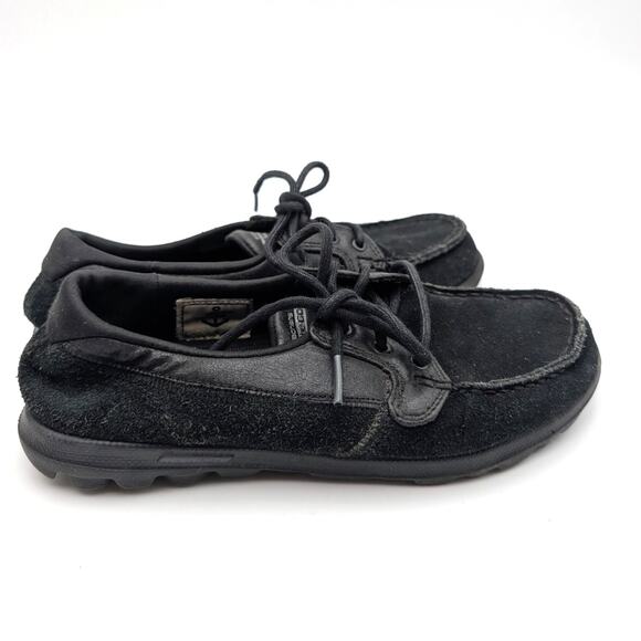 Skechers On the Go Flagship Boat Shoes Women's Round Toe Black Size US6 EU36 - Picture 3 of 12
